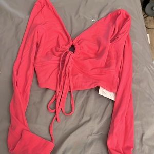 Hot pink long sleeve top